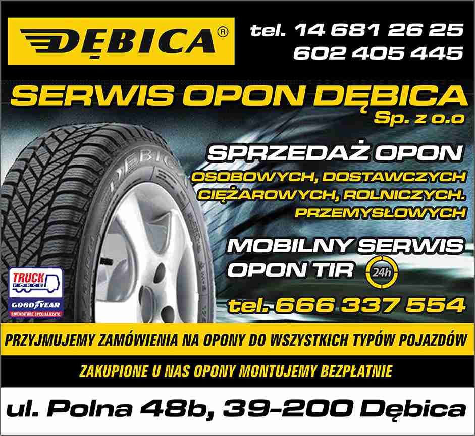 "Serwis Opon Dębica" Spółka z o.o. - opony DĘBICA opony DĘBICA